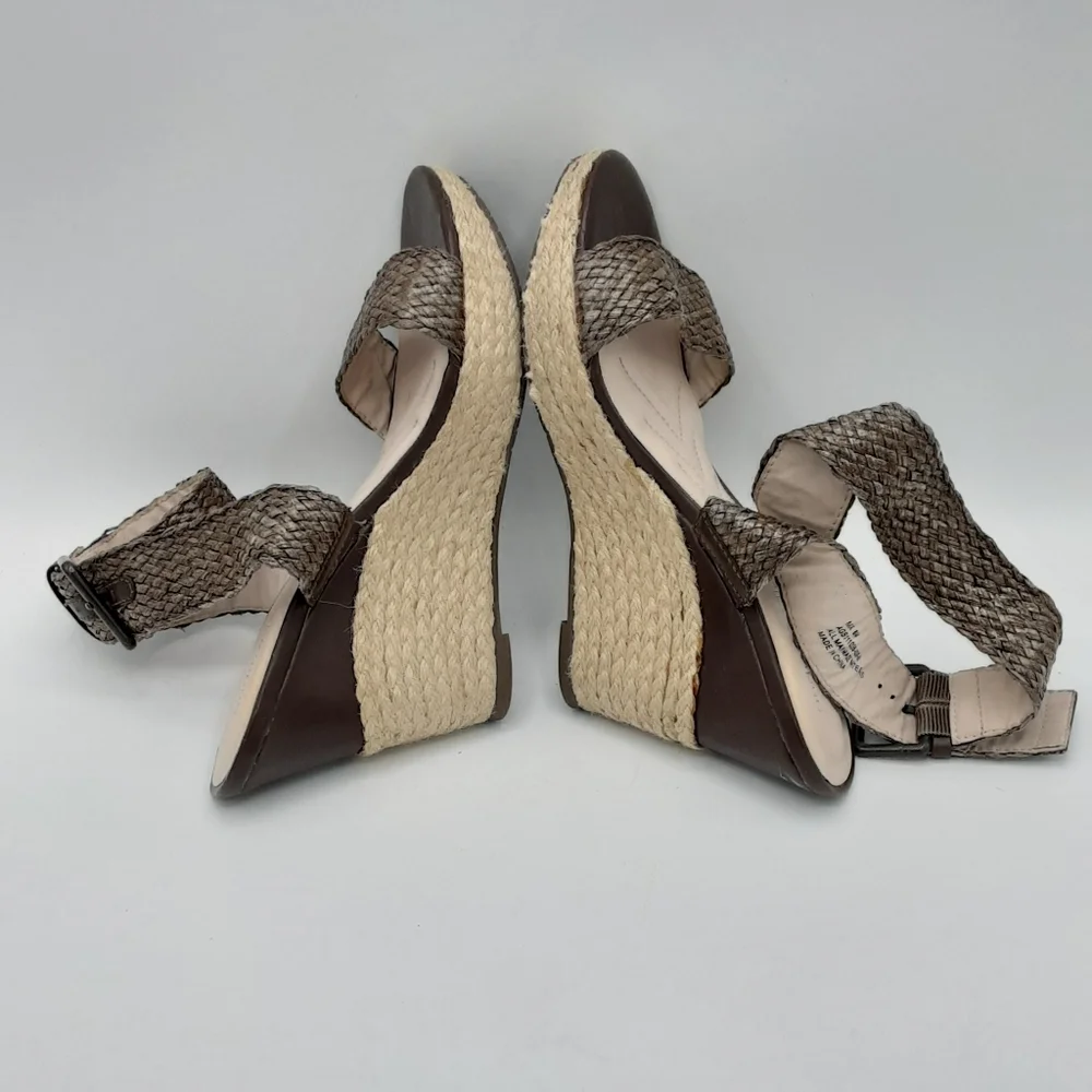 Andrew Geller Mix Espadrille Strappy Wedge Heel